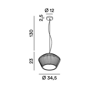 Perenz Minea - sospensione in gesso verniciabile dal design plisettato 1xE27 MAX 40W Perenz Lampade a sospensione